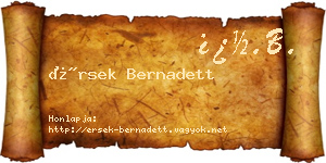 Érsek Bernadett névjegykártya